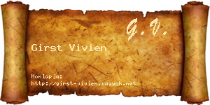 Girst Vivien névjegykártya
